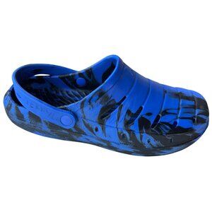 Rugged Shark Brand Blue & Black Clogs Geometric Boy's Size 6W